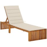 Maison Chic Ležalnik - Sončna ležalnik z blazino trden akacijev les, (22042726) | Shoptok.si