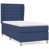  Krevet s oprugama i madracem plavi 80x200 cm od tkanine | shoptok.hr