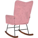 vidaXL Stolica za ljuljanje ružičasta baršunasta | shoptok.hr