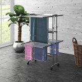 vidaXL Stalak za su&scaron;enje rublja 2 razine i kotači srebrni 60x70x106 cm cijene