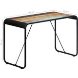  Blagovaonski stol od masivnog obnovljenog drva 118 x 60 x 76 cm | shoptok.hr