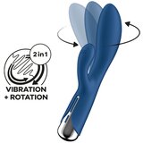 Satisfyer Vibes Vibrator Rabbit Satisfyer Spinning Rabbit 1 Blue cene