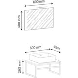 MID.YOU kopalnica bitila 60, bela, barva hrasta | Shoptok.si