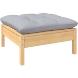  Vrtna sedežna garnitura 7-delna s sivimi blazinami borovina, (20972058) | Shoptok.si