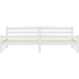  Okvir za krevet od masivne borovine bijeli 200 x 200 cm | shoptok.hr