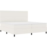 Box spring krevet s uzglavljem Krema i bijela 200 x 200 cm | shoptok.hr