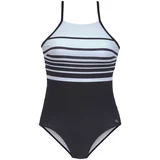 Lascana Jednodijelni kupaći kostim pastelno plava / crna