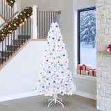  Umjetno božićno drvce s stalakom Bijelo 240 cm PVC i čelik | shoptok.hr