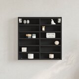 vidaXL Vitrina črna 60x8,5x58 cm inženirski les Cene
