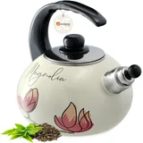 Emajliran grelnik vode 2,2 l plinski indukcijski s piskajočim zvokom, tradicionalni z ročajem, (5000355678)
