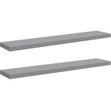  Plutajuće zidne police 2 kom sive 120 x 23,5 x 3,8 cm MDF | Eponuda.com