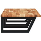  Zidna polica za Lavabo - Umivaonik od čelika i masivnog bagremovog drva - tamno smeđa i crna 120 x 50 x 2 cm 1 Trapez | shoptok.hr