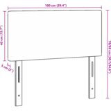 vidaXL LED vzglavnik - preprost dizajn, temno siva, 100 cm, kordurojska tkanina | Shoptok.si