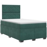  Boxspring krevet s madracem Tamnozelena 120 x 190 cm Baršun | shoptok.hr
