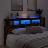  LED uzglavlje boja dimljenog hrasta 200x18,5x103,5 cm drveno | Eponuda.com