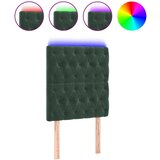 Maison Chic led posteljno vzglavje - vzglavna omarica - nočna omarica temno zeleno 80x7x118/128 cm žamet, (21709155) Cene