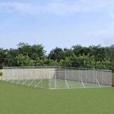 Vanjski kavez za pse srebrni 8 x 16 x 2 m od pocinčanog čelika | shoptok.hr