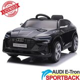 Audi E-Tron Sportback - Licencirani auto na akumulator - Meke gume + kožno sedište - Crni | Eponuda.com