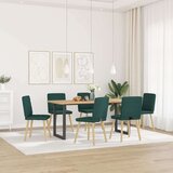  Jedilni stoli 6 kosov temno zeleno blago, (21832333) | Shoptok.si