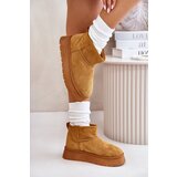 Kesi Low women's snow boots on a platform insulated with Camel Saldren fur Cene