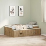  Krevetna konstrukcija s ladicama Umjetnički hrast 100 x 200 cm | shoptok.hr