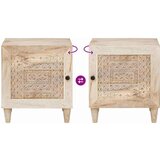 vidaXL Noćni ormarić Bež 40 x 33 x 46 cm masivno drvo manga | shoptok.hr