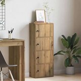 vidaXL Knjižna omara artisan hrast 40x24x102 cm inženirski les | Shoptok.si