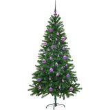  Božićno drvce s 150 LED svjetlima s stalakom Zelena 150 cm PE | shoptok.hr