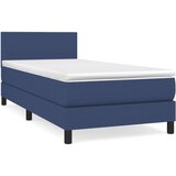 Maison Chic Box spring postelja - Vzmetna postelja z vzmetnico modra 100x200 cm blago SL13063, (21882565) Cene