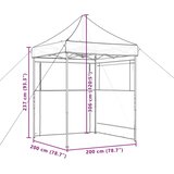  Zabavni šotor Črna 200 x 200 x 306 cm Oxford tkanina, (5000184474) | Shoptok.si