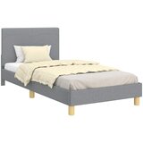  Krevet za djecu s uzglavljem Svijetlo siva 90 x 200 cm tkanina | shoptok.hr
