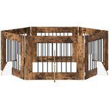  Vrata za pse s postoljem 6 pcs Dimljeni hrast 80 x 60 cm | Eponuda.ba