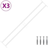  Rešetka za sigurnost prozora s 2 prekrižena nosača 3 kom. Bijela 93-174 cm | Shoptok.si