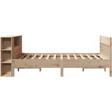  s regalom za knjige bez madraca 135x190 cm od borovine | shoptok.hr