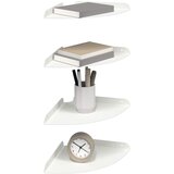  Lebdeća polica s policom s pohranom 4 pcs Bijeli 24 x 24 x 2 cm | Eponuda.ba