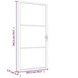  Unutarnja vrata 102,5x201,5 cm bijela od ESG stakla i aluminija | shoptok.hr