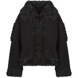 Guess Jakne EZRA OVERSIZE FAUX FURE Črna Cene