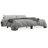 Furnova Posteljni okvir dimljeni hrast 180x200 cm inž. les in kovina, (21934872) | Shoptok.si