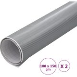  Folije za automobil 2 kom 4D srebrne 100 x 150 cm | shoptok.hr