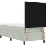  LED Box Spring Krevet Svijetlo siva 80 x 200 cm Baršun | shoptok.hr