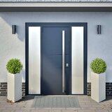 vidaXL Vrtne sadilice 2 kom bijela trokutasta 40x34,5x70 cm čelične | shoptok.hr