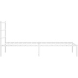  Metalni okvir za krevet s uzglavljem bijeli 100x200 cm | shoptok.hr