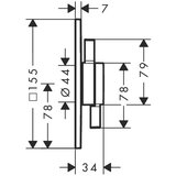 Hansgrohe 75414000 DuoTurn Q pokrivna plošča | Shoptok.si