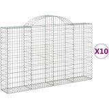  Lučne gabionske košare 10kom 200x30x120/140cm pocinčano željezo | shoptok.hr