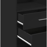  Visoka komoda crna 50 x 42,5 x 124 cm od konstruiranog drva | shoptok.hr