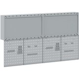  6-delnisetna omara za orodje in pegboard komplet, montirano na steno, črna kovina, (22048526) | Shoptok.si