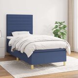  Box spring postelja z vzmetnico modra 100x200 cm blago Cene