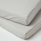 HOMESCAPES Ovita Rjuha iz Sivega Bombaža za Otroško Posteljico s 200 Niti, 2 Kompleta, (20747727) | Shoptok.si