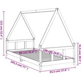  Okvir za dječji krevet 90 x 190 cm od masivne borovine | shoptok.hr