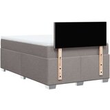 vidaXL Krevet s oprugama i madracem smeđesivi 120 x 190 cm od tkanine | shoptok.hr